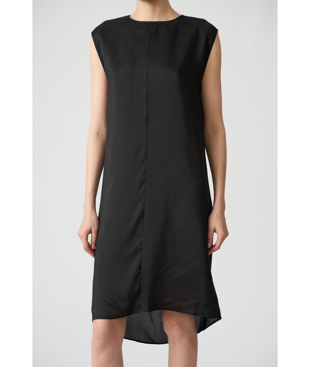 MM6 MAISON MARGIELA Черное шелковое коктейльное платье, фото 3