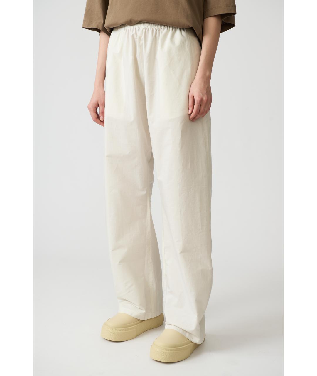 MM6 MAISON MARGIELA Белые хлопковые прямые брюки, фото 2