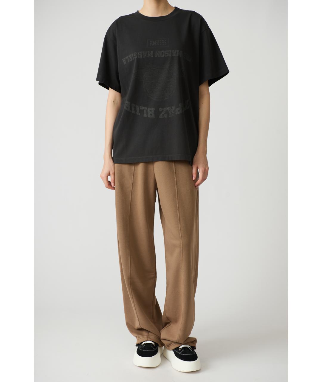 MM6 MAISON MARGIELA Коричневые хлопковые прямые брюки, фото 7