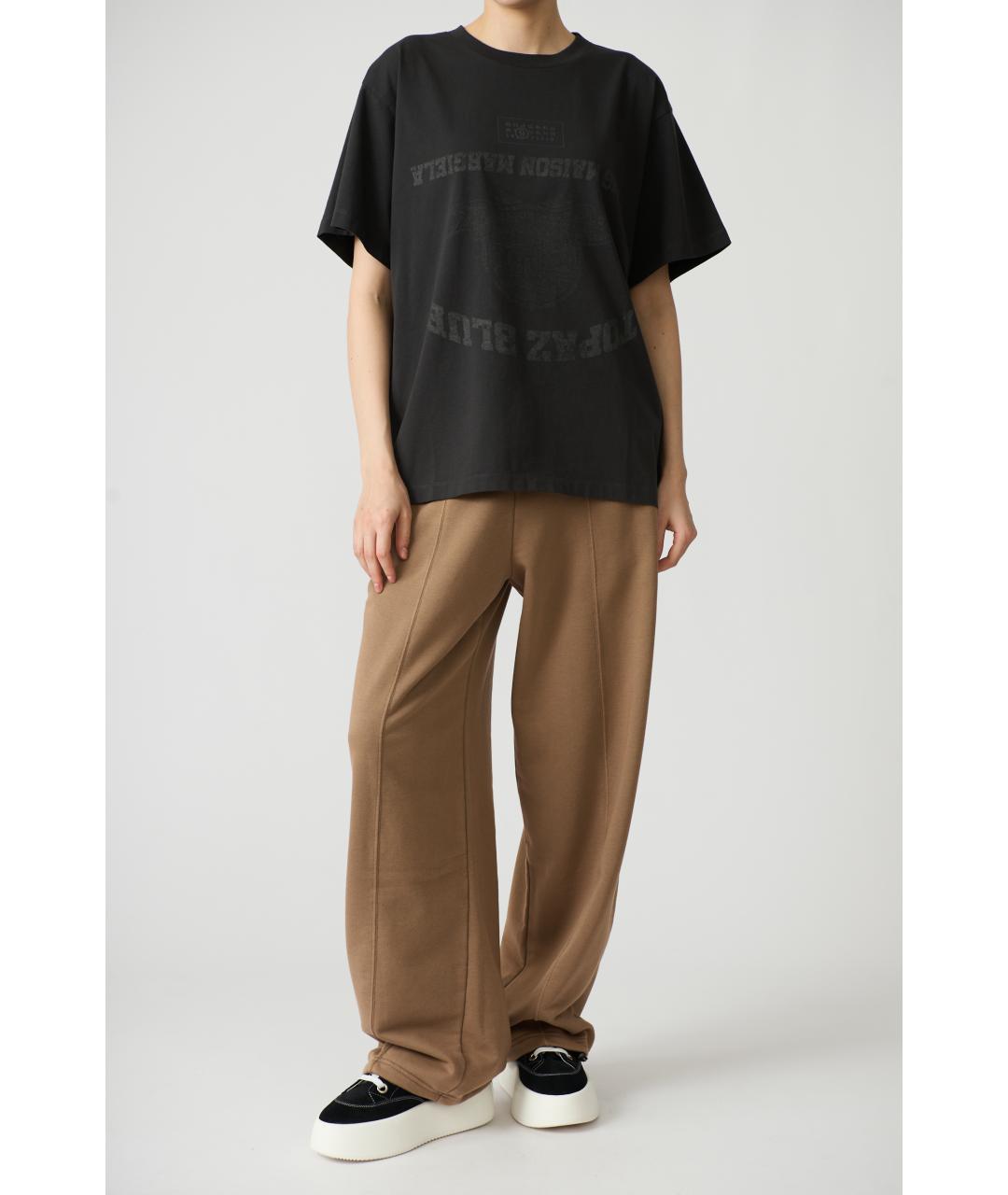 MM6 MAISON MARGIELA Коричневые хлопковые прямые брюки, фото 6