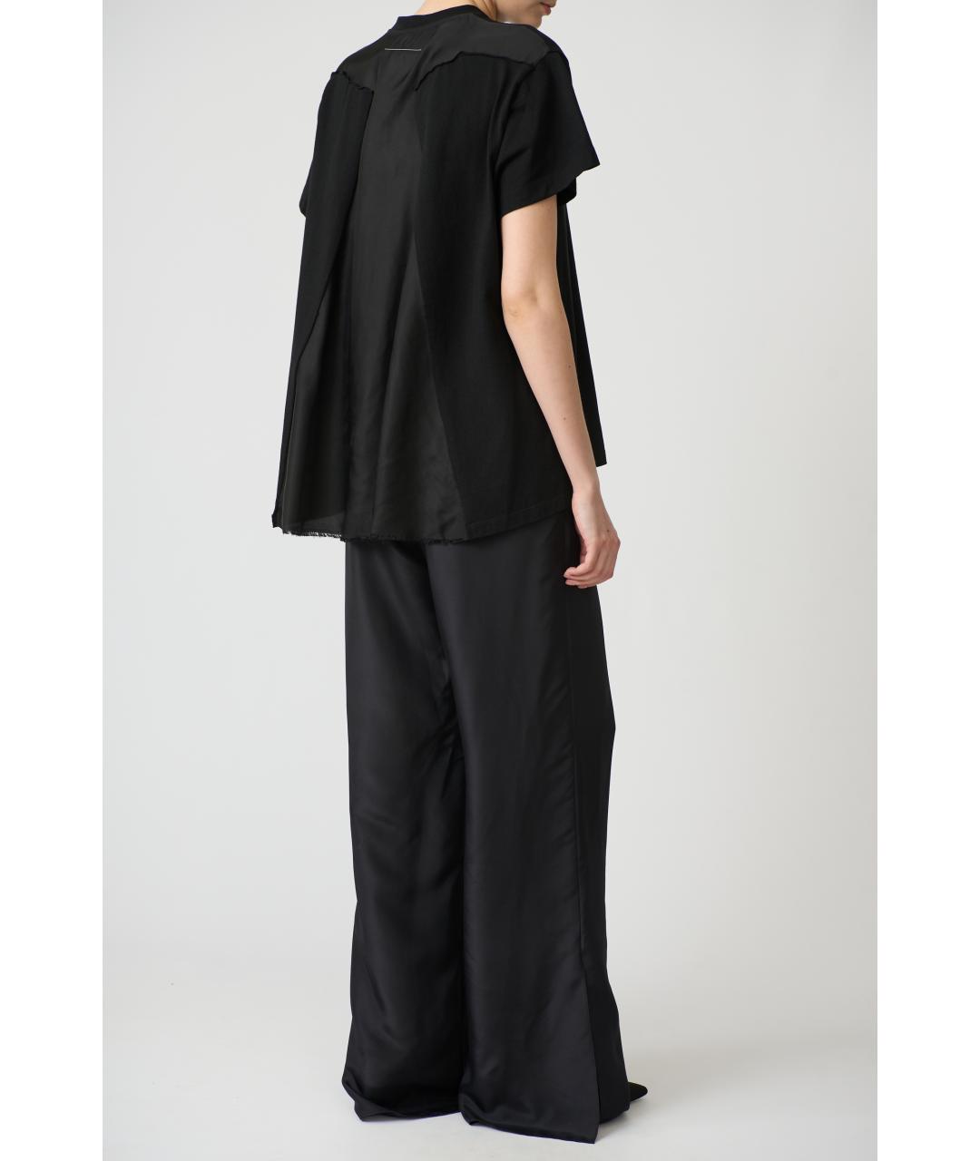 MM6 MAISON MARGIELA Черная хлопковая футболка, фото 6
