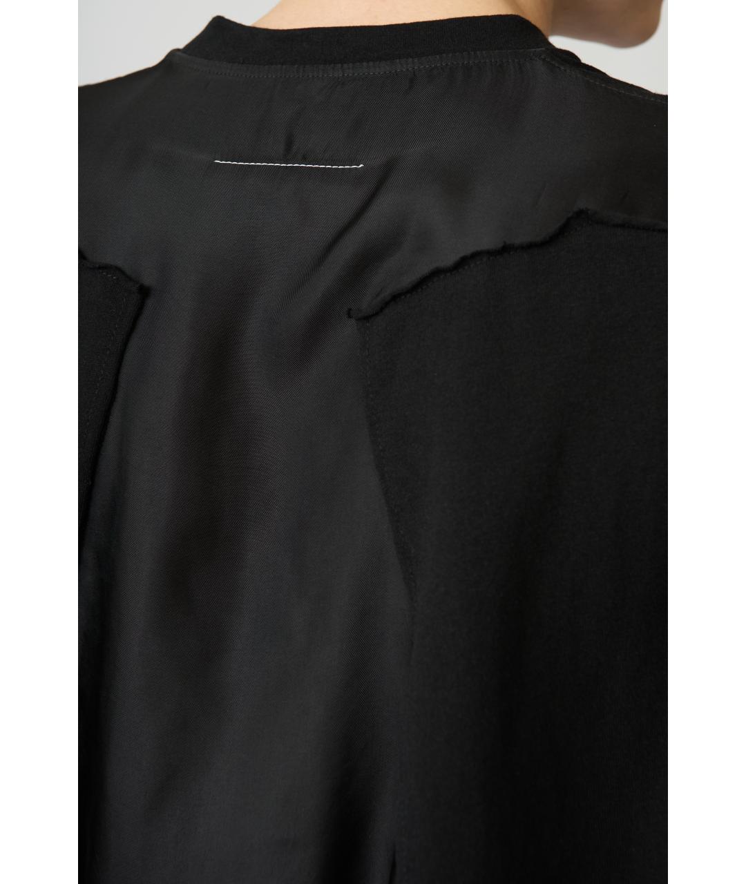 MM6 MAISON MARGIELA Черная хлопковая футболка, фото 5