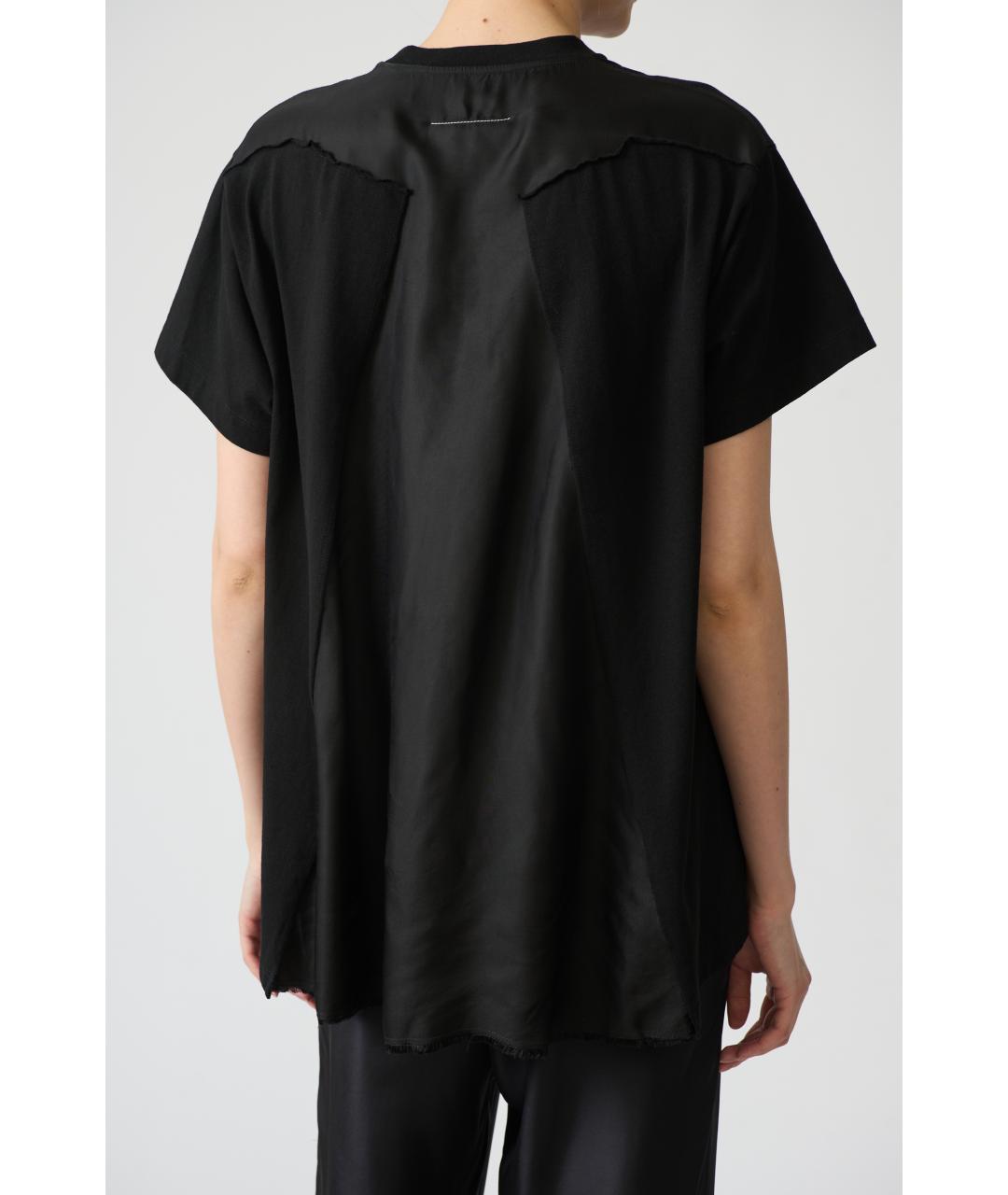 MM6 MAISON MARGIELA Черная хлопковая футболка, фото 4