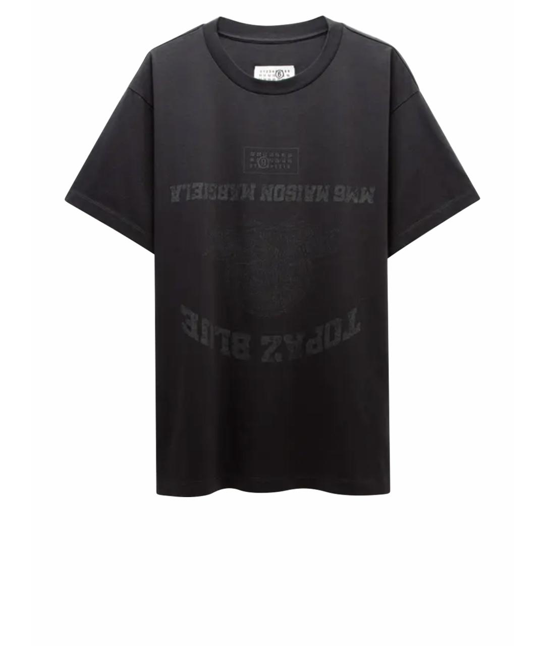 MM6 MAISON MARGIELA Черная хлопковая футболка, фото 1