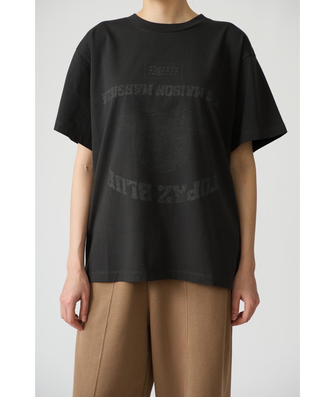 MM6 MAISON MARGIELA Черная хлопковая футболка, фото 3