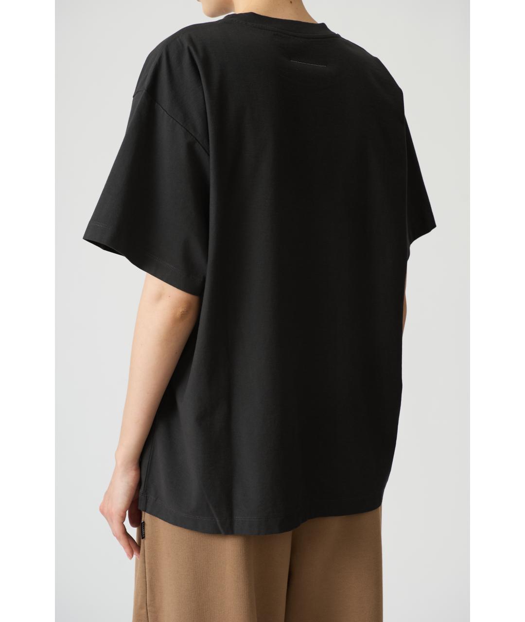 MM6 MAISON MARGIELA Черная хлопковая футболка, фото 5
