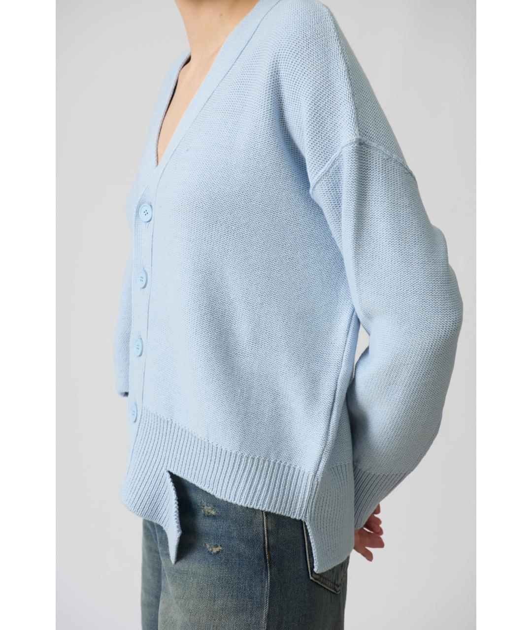 MM6 MAISON MARGIELA Голубой шерстяной кардиган, фото 4
