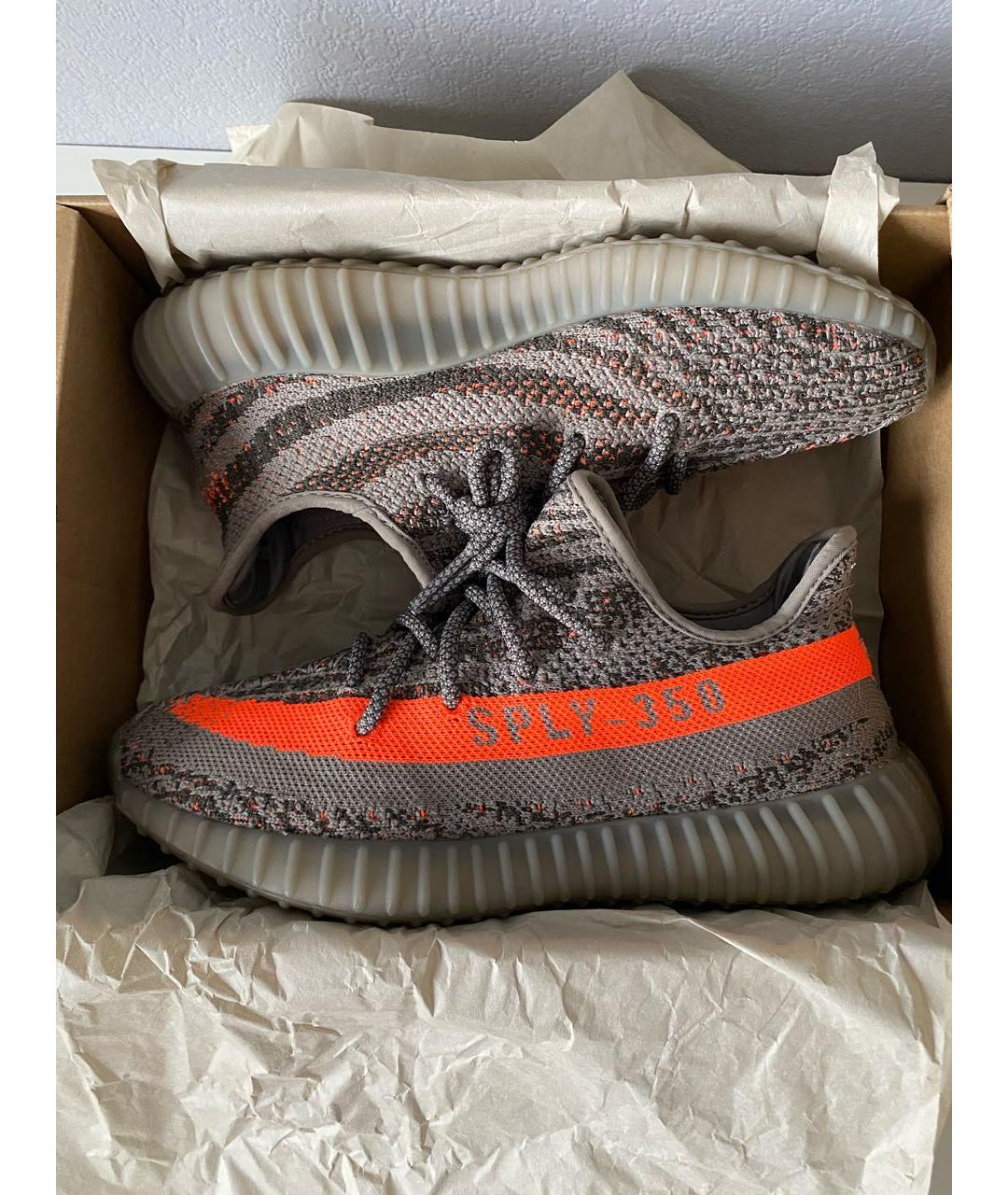 ADIDAS YEEZY Серые текстильные кроссовки, фото 2