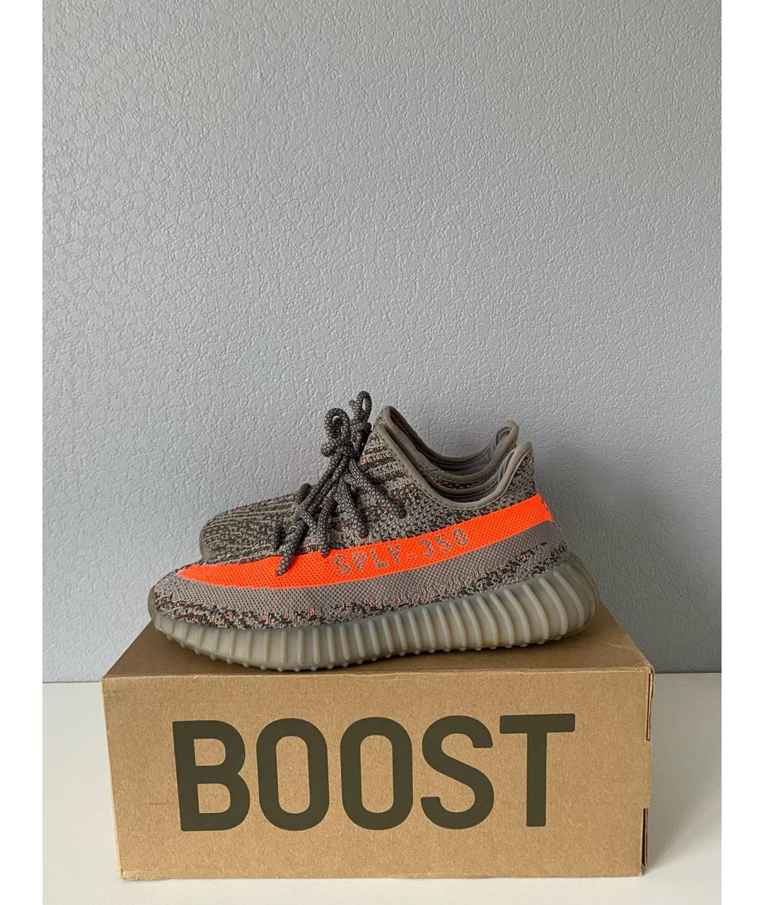 ADIDAS YEEZY Серые текстильные кроссовки, фото 3