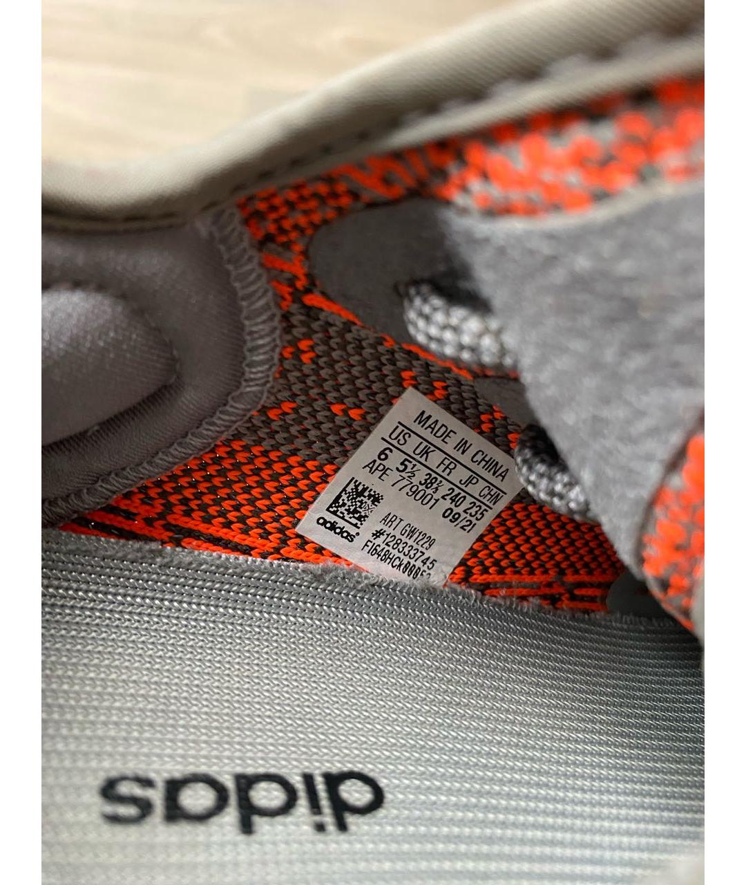 ADIDAS YEEZY Серые текстильные кроссовки, фото 5