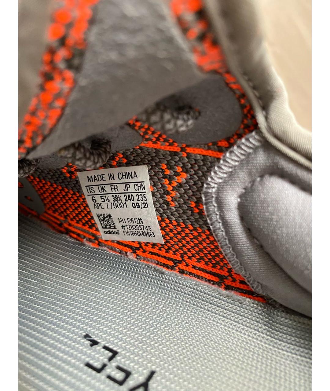 ADIDAS YEEZY Серые текстильные кроссовки, фото 6