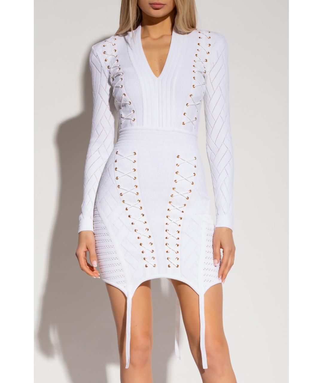 BALMAIN Белое коктейльное платье, фото 6