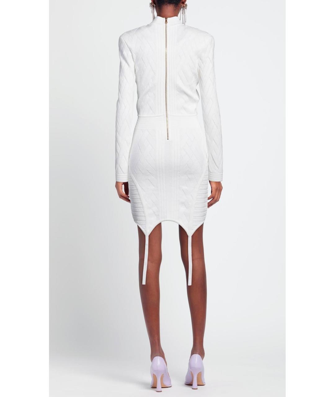 BALMAIN Белое коктейльное платье, фото 9