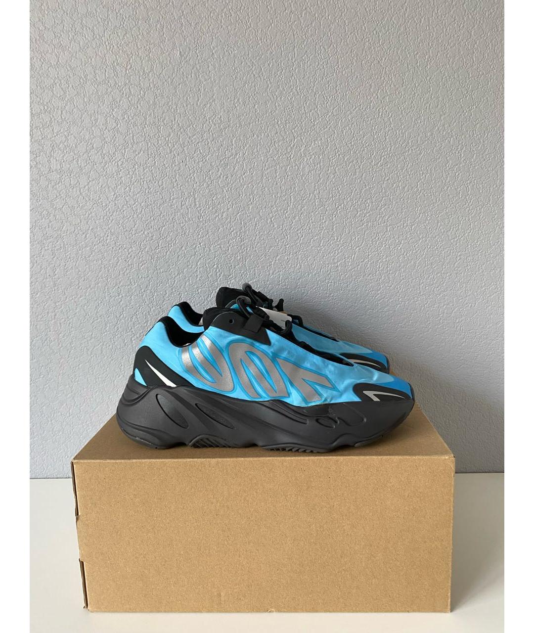 ADIDAS YEEZY Синие текстильные кроссовки, фото 8