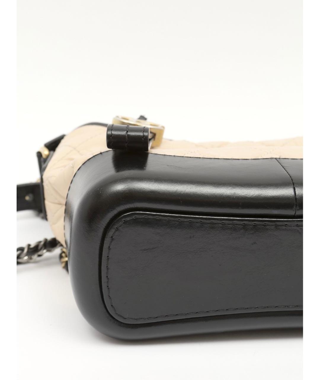 CHANEL Бежевая кожаная сумка через плечо, фото 6