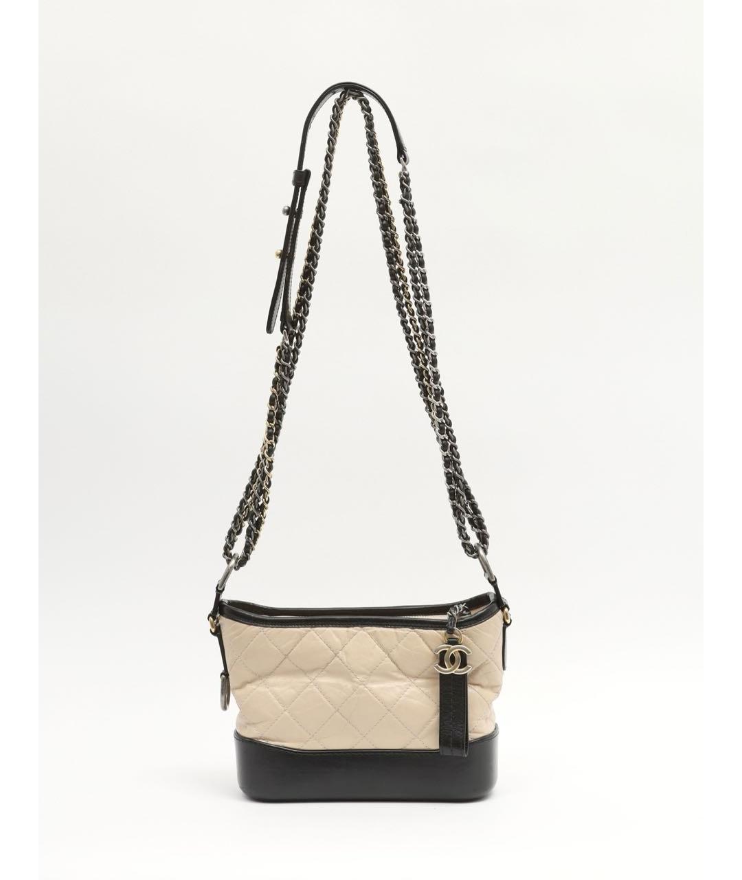 CHANEL Бежевая кожаная сумка через плечо, фото 9