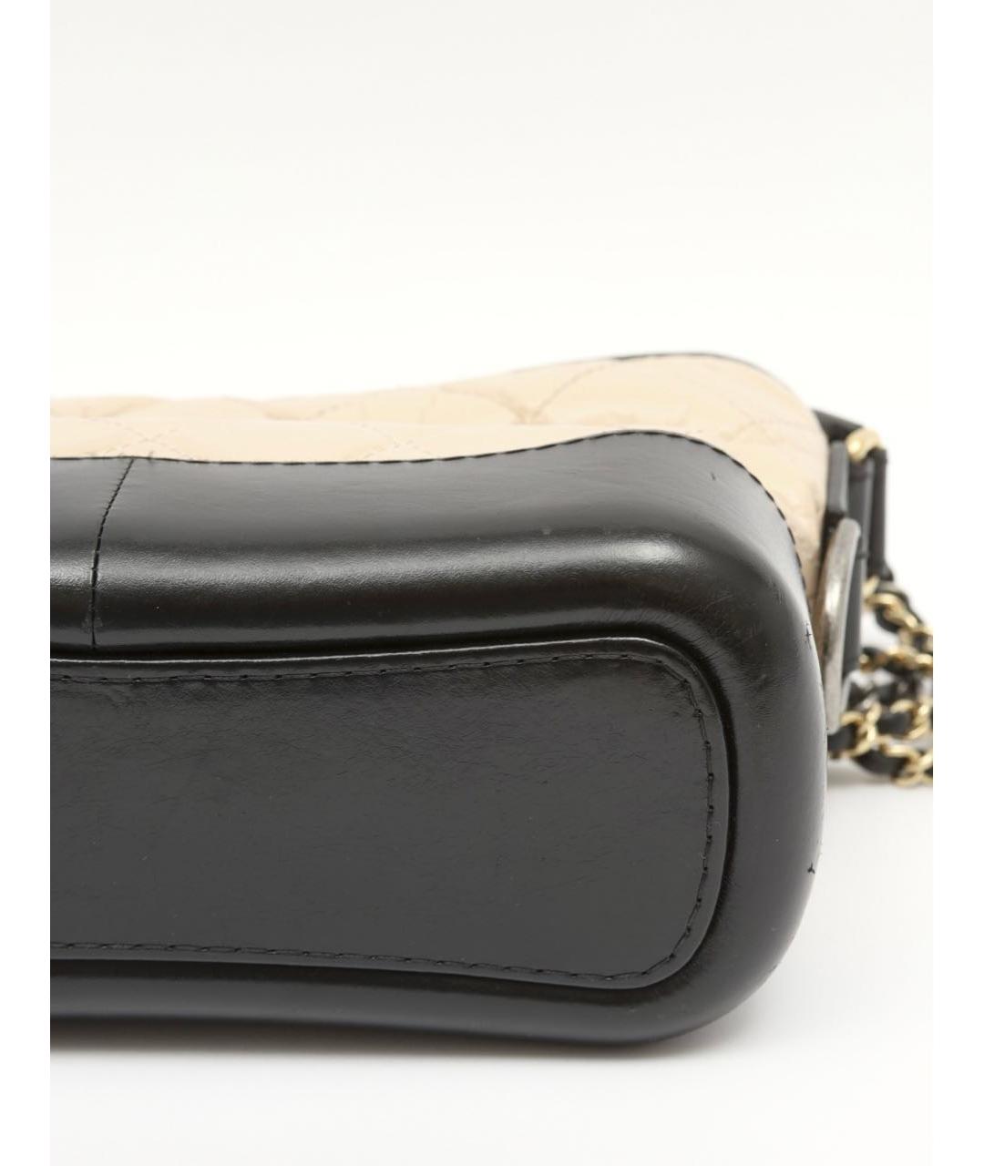 CHANEL Бежевая кожаная сумка через плечо, фото 7