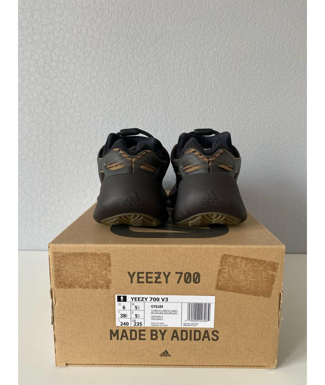 ADIDAS YEEZY Черные текстильные кроссовки, фото 4