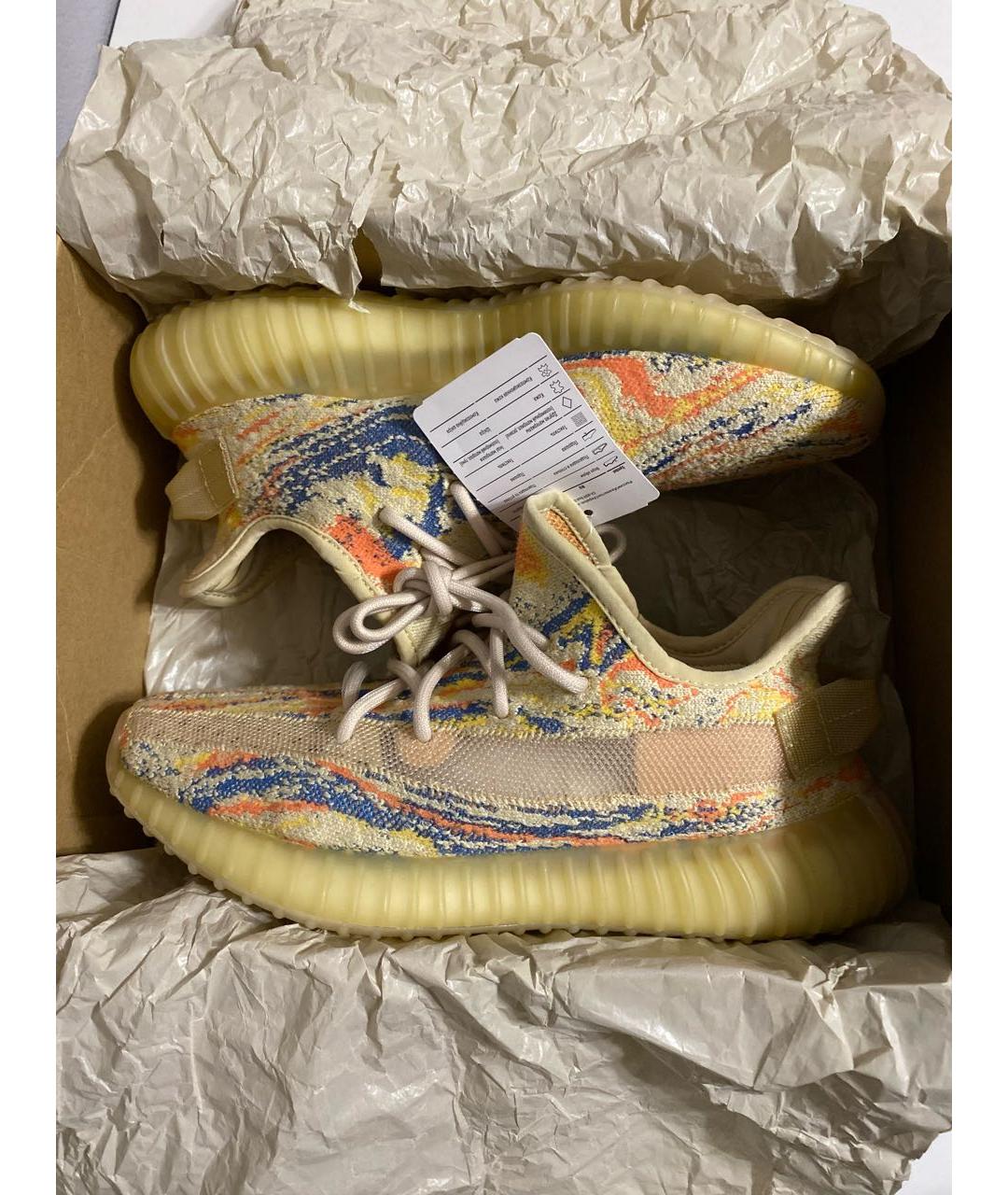 ADIDAS YEEZY Мульти текстильные низкие кроссовки / кеды, фото 2
