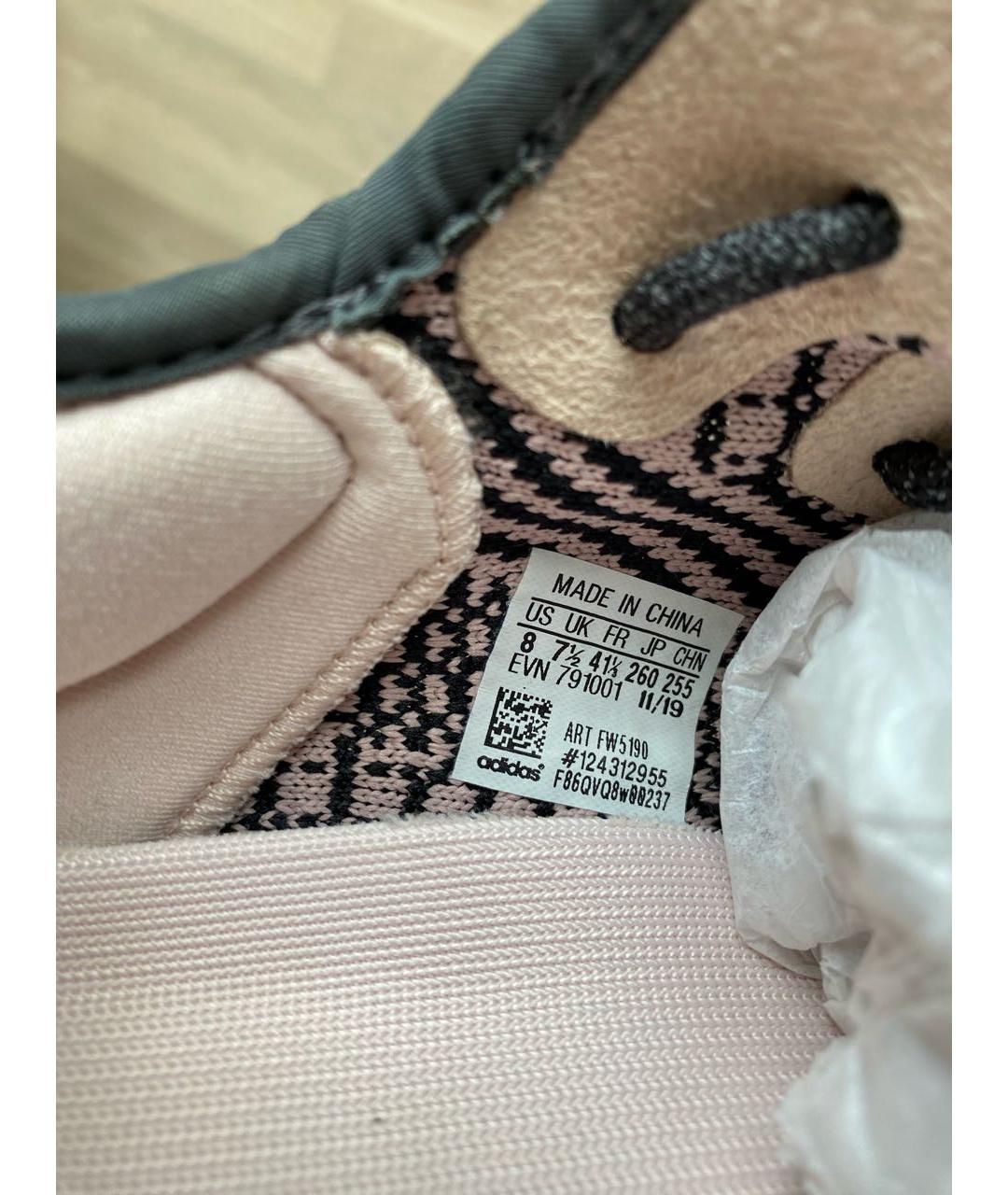 ADIDAS YEEZY Черные текстильные низкие кроссовки / кеды, фото 5