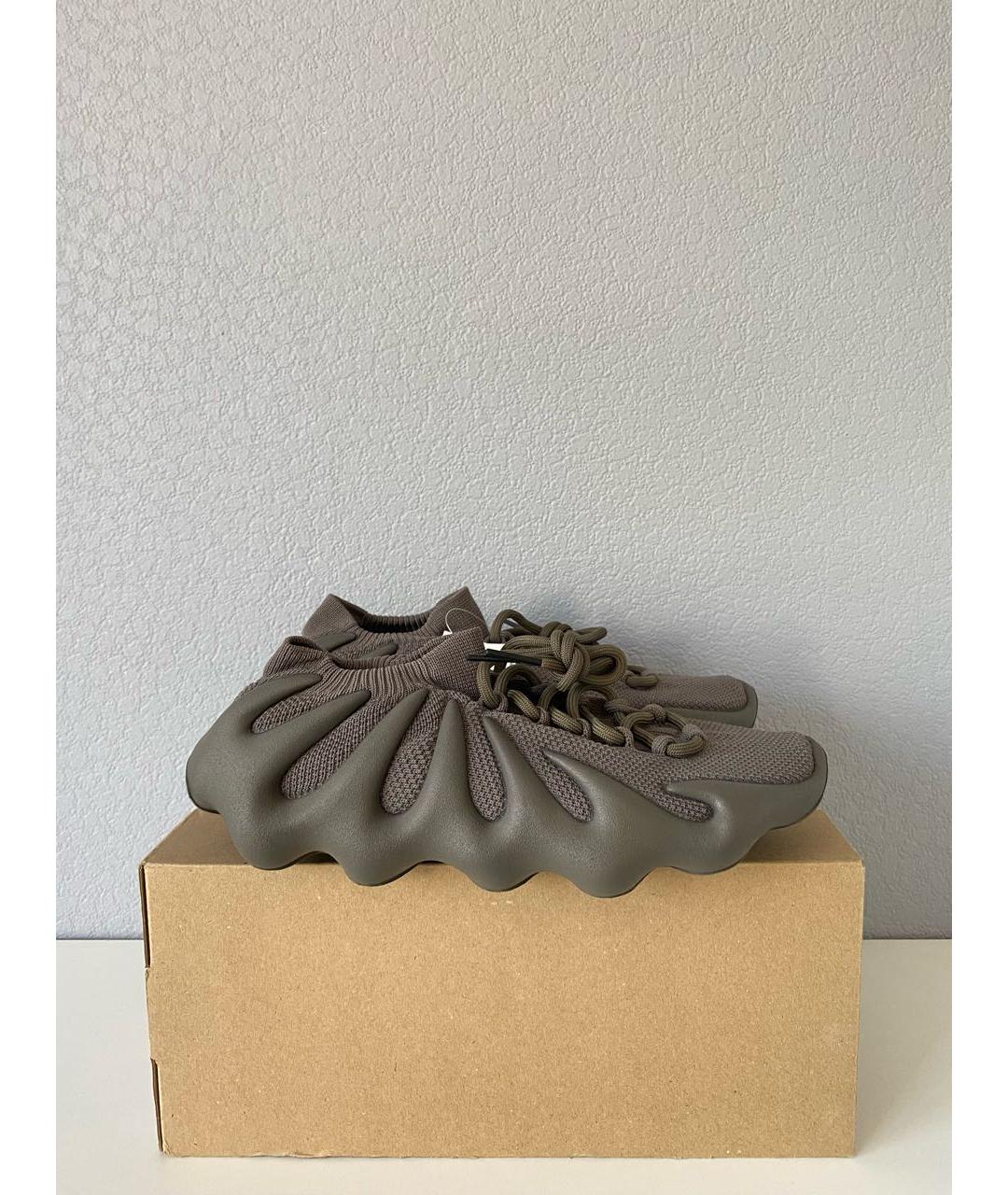 ADIDAS YEEZY Серые текстильные низкие кроссовки / кеды, фото 8