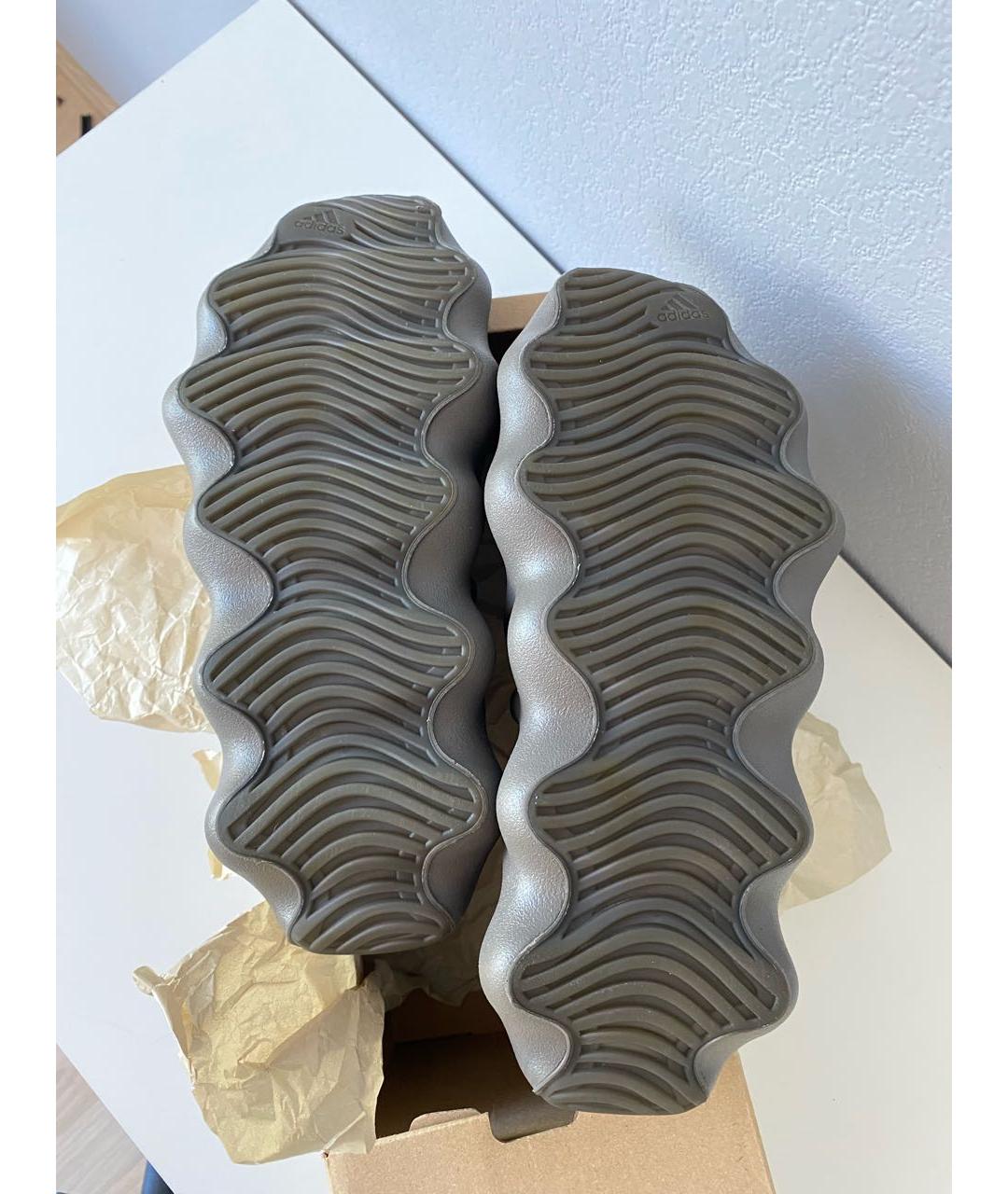 ADIDAS YEEZY Серые текстильные низкие кроссовки / кеды, фото 7