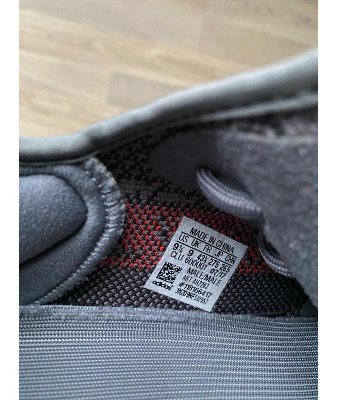 ADIDAS YEEZY Серые текстильные низкие кроссовки / кеды, фото 5