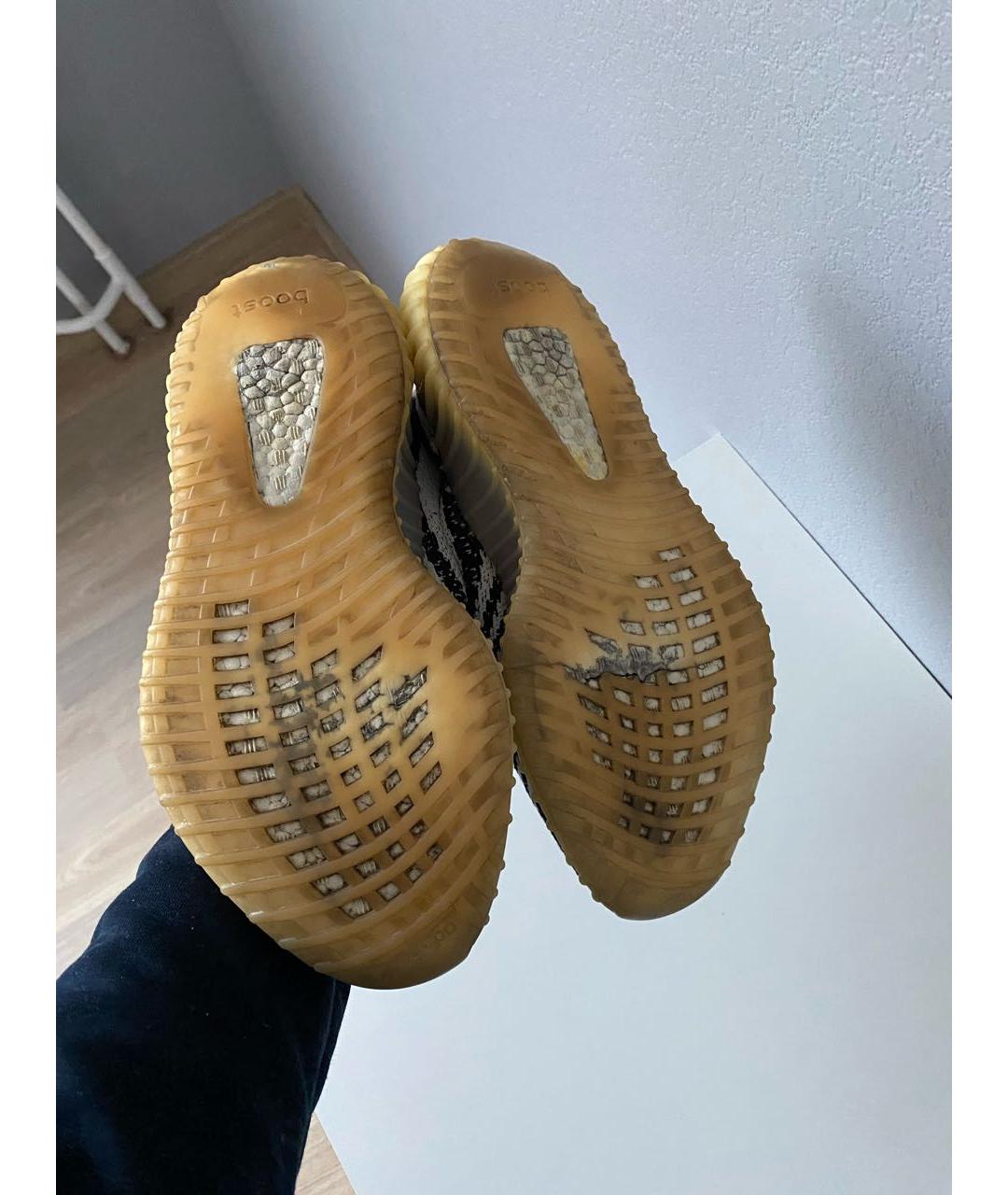 ADIDAS YEEZY Белые текстильные низкие кроссовки / кеды, фото 7