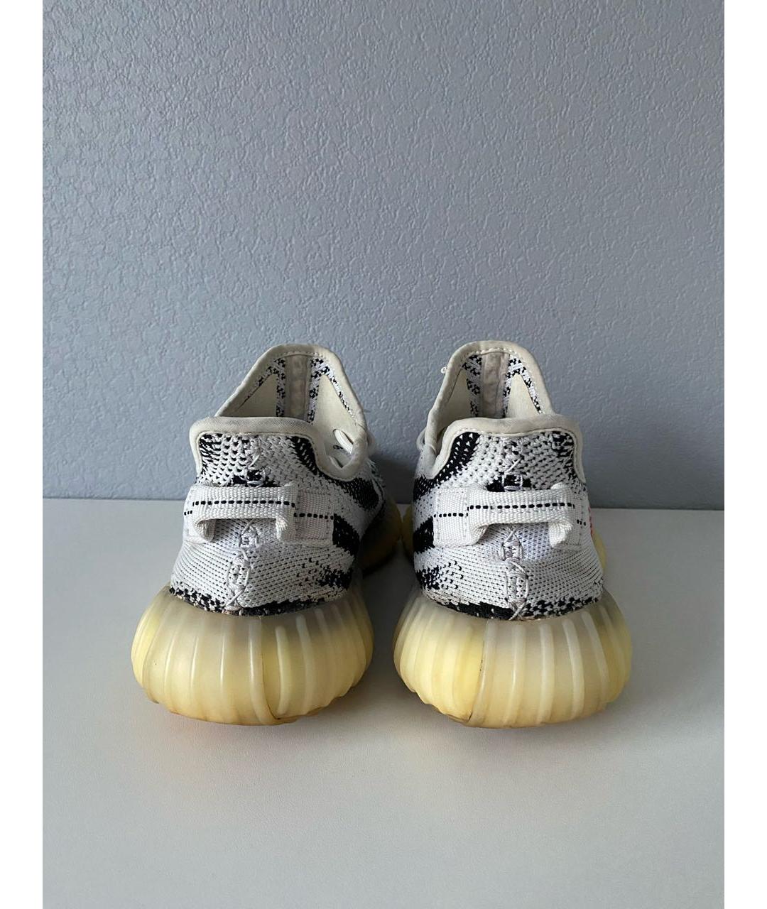 ADIDAS YEEZY Белые текстильные низкие кроссовки / кеды, фото 4
