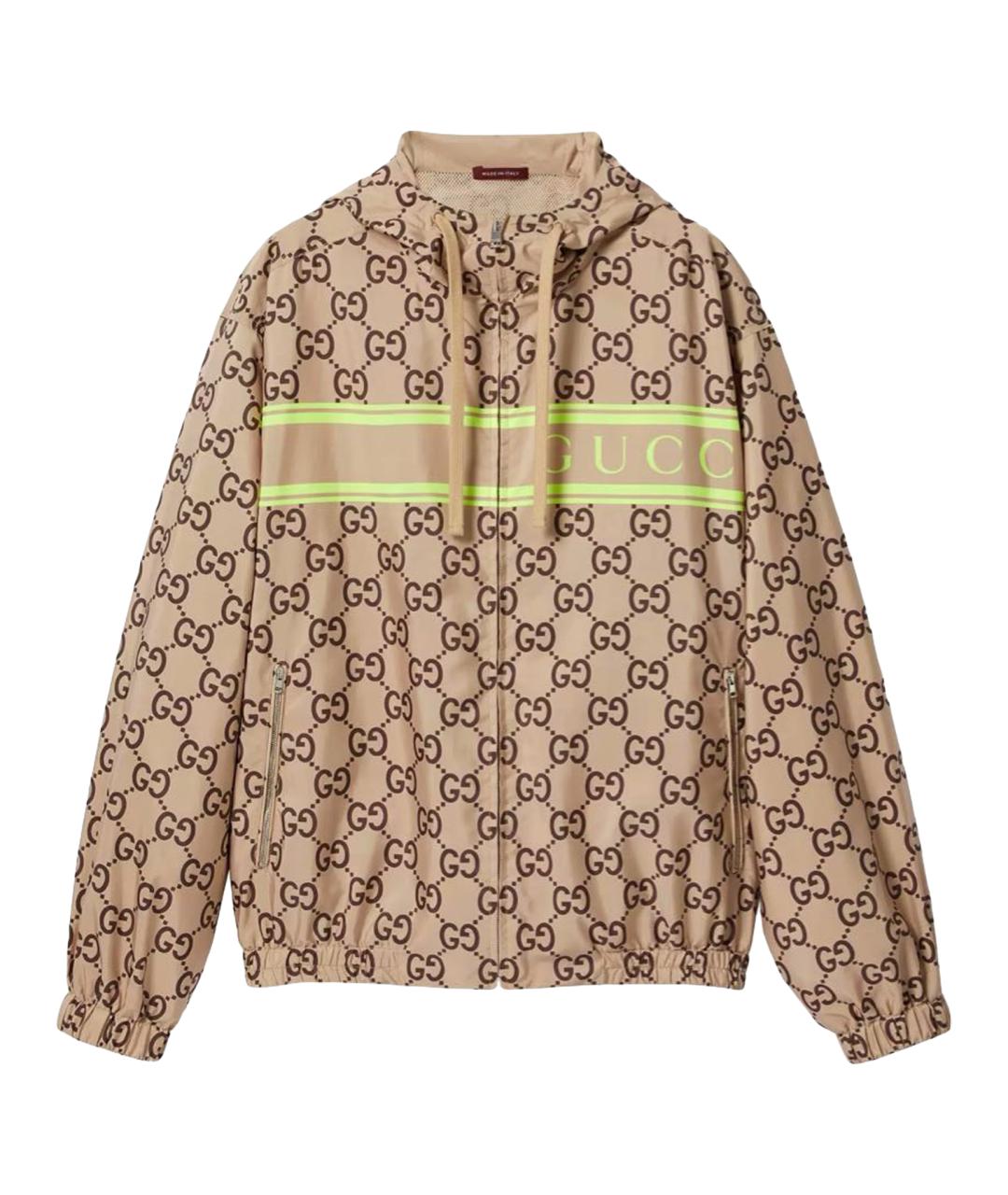 GUCCI Бежевая полиэстеровая куртка, фото 1