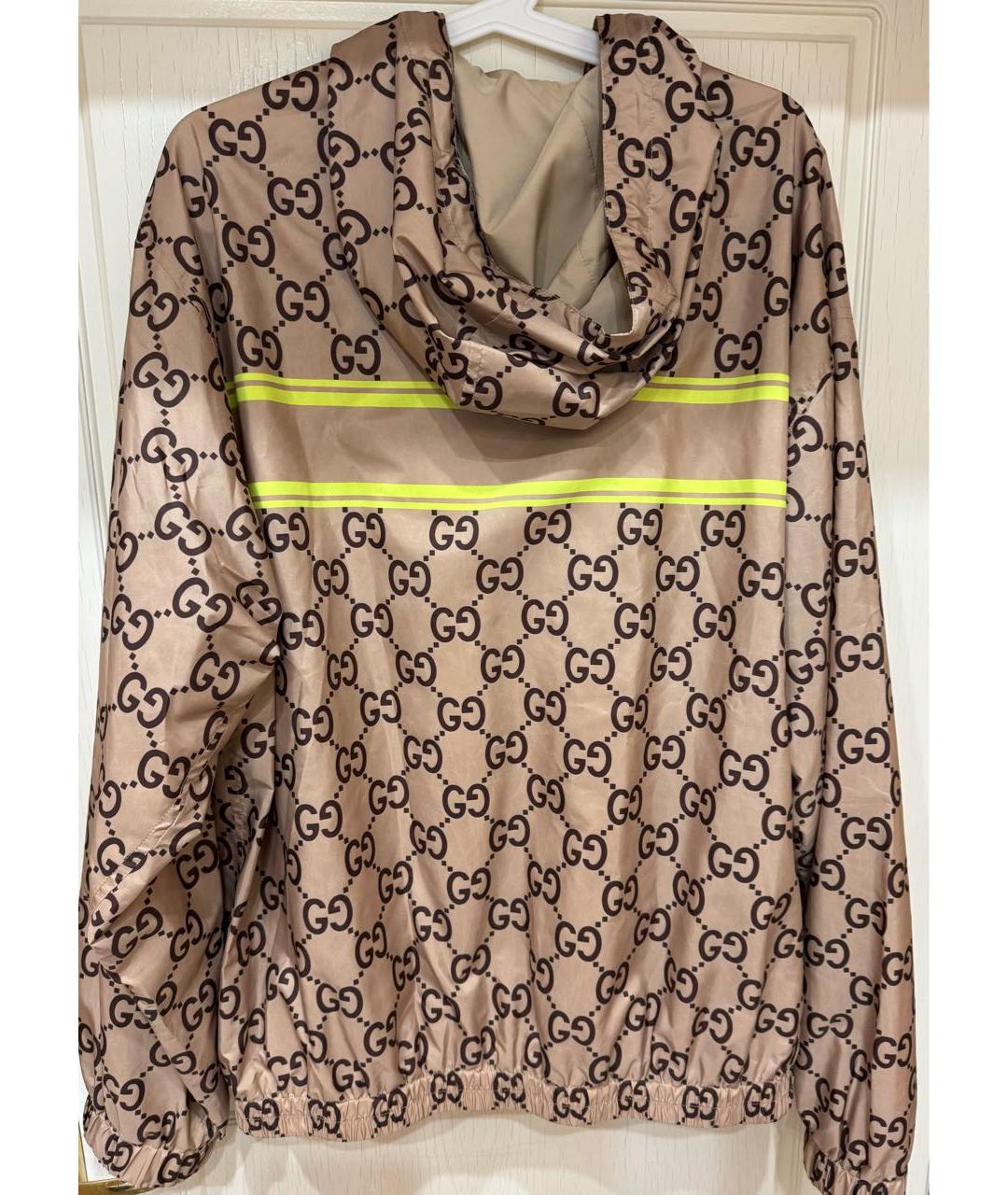 GUCCI Бежевая полиэстеровая куртка, фото 2