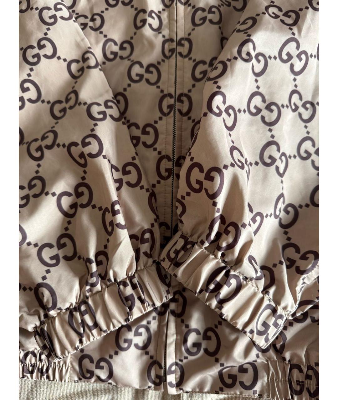 GUCCI Бежевая полиэстеровая куртка, фото 7