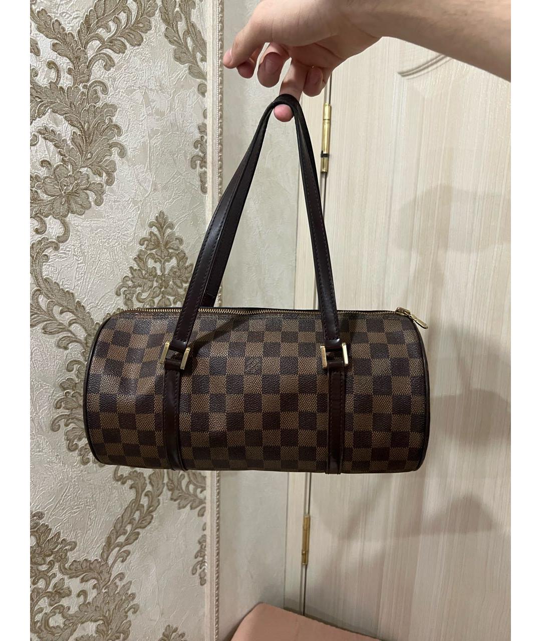 LOUIS VUITTON Коричневая сумка с короткими ручками, фото 5