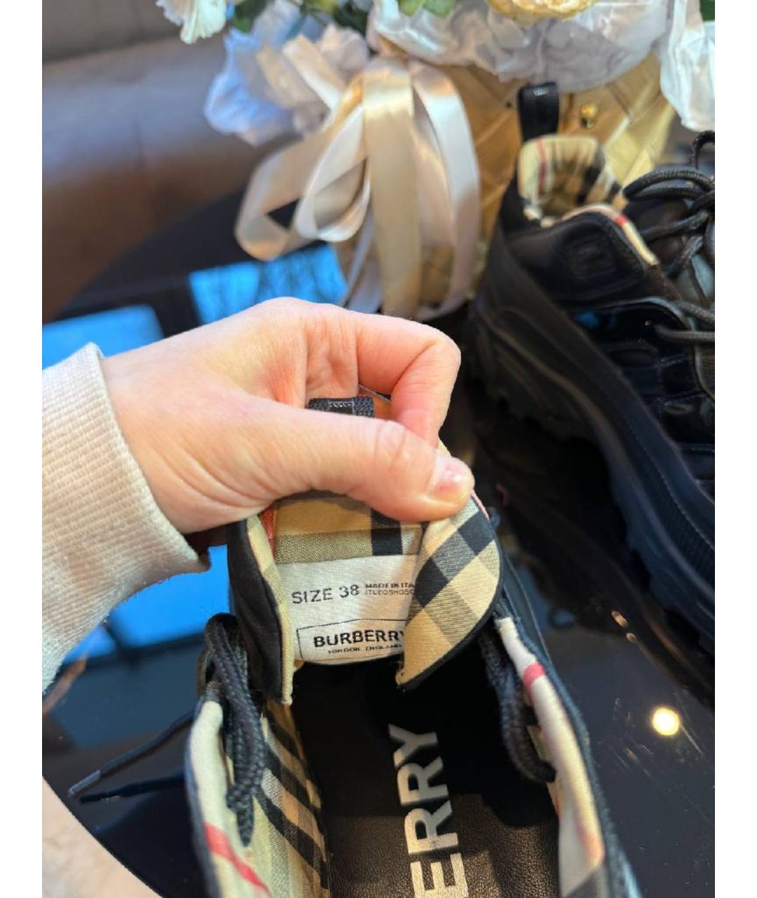 BURBERRY Черные кроссовки, фото 7