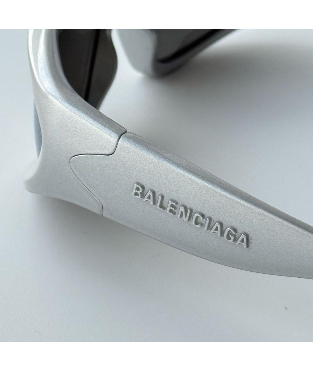 BALENCIAGA Серые пластиковые солнцезащитные очки, фото 5