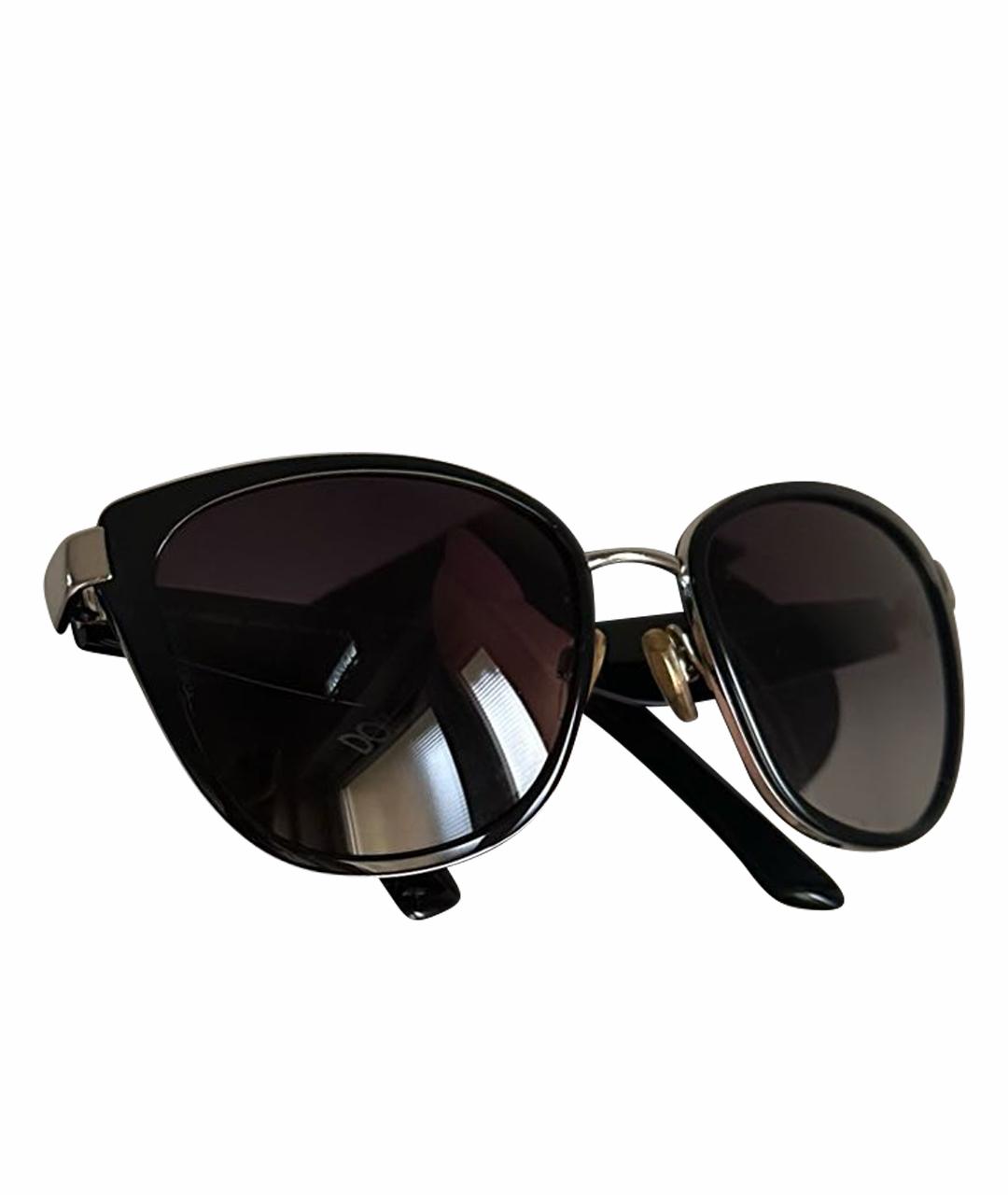 DOLCE&GABBANA Черные пластиковые солнцезащитные очки, фото 1