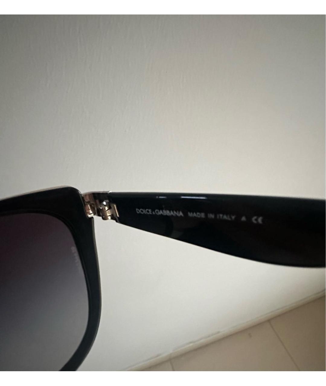 DOLCE&GABBANA Черные пластиковые солнцезащитные очки, фото 6