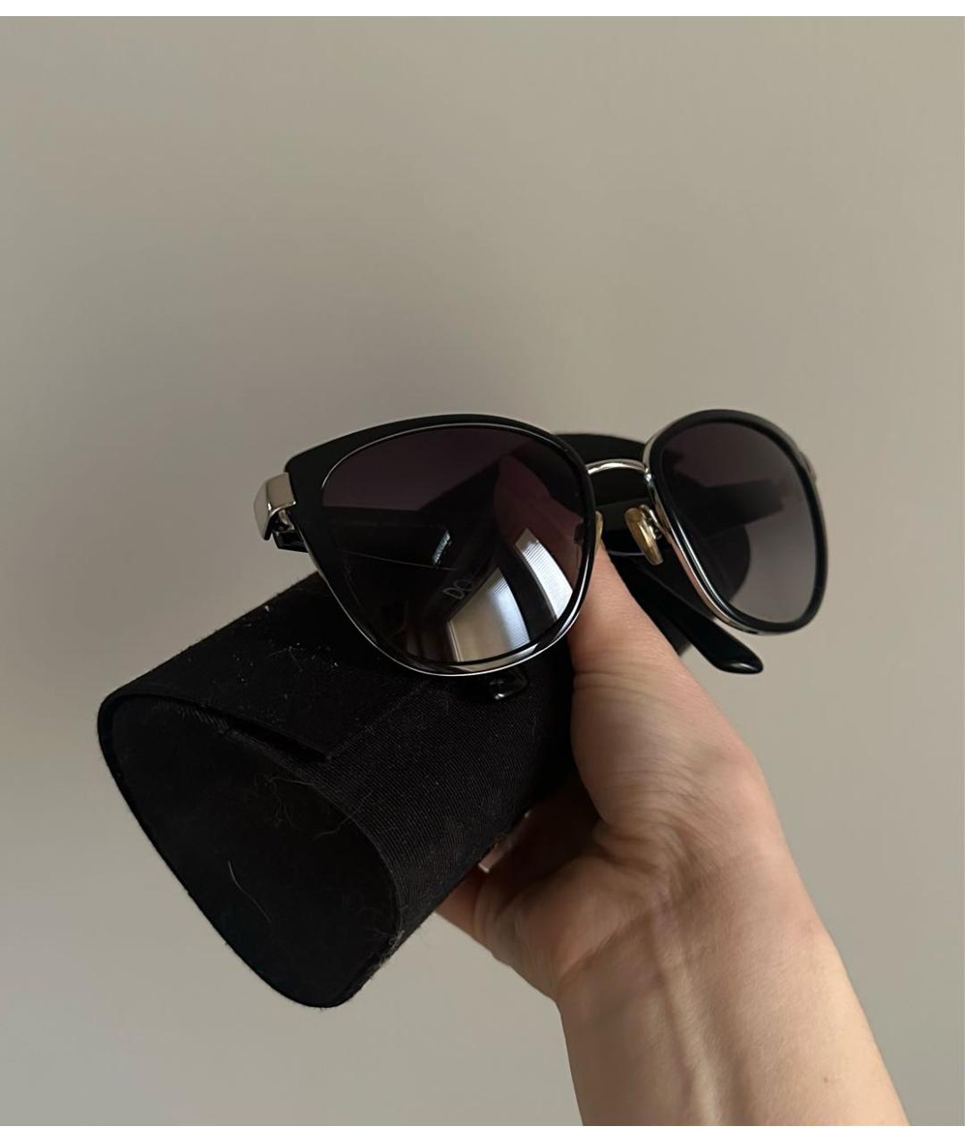 DOLCE&GABBANA Черные пластиковые солнцезащитные очки, фото 7