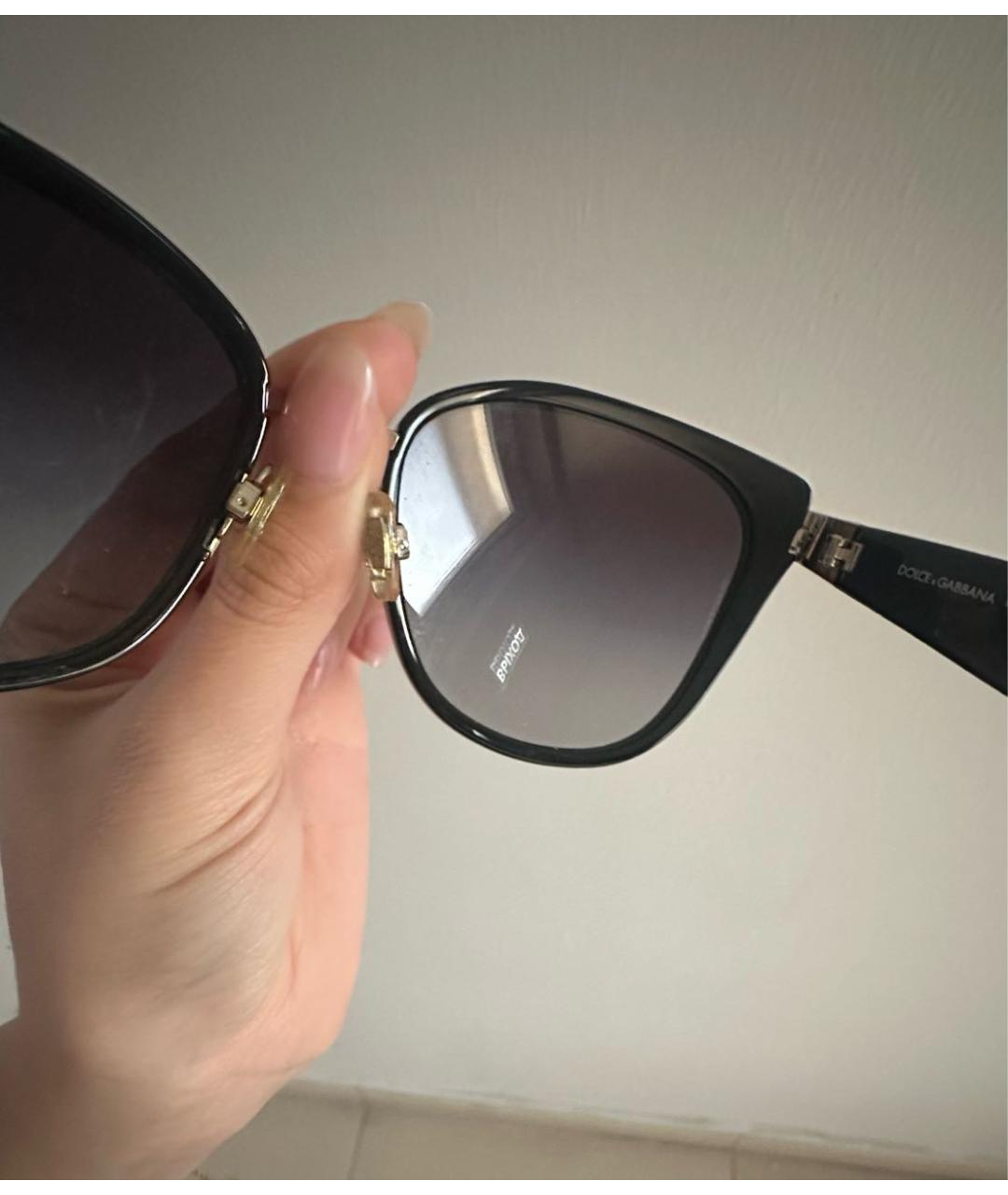 DOLCE&GABBANA Черные пластиковые солнцезащитные очки, фото 2