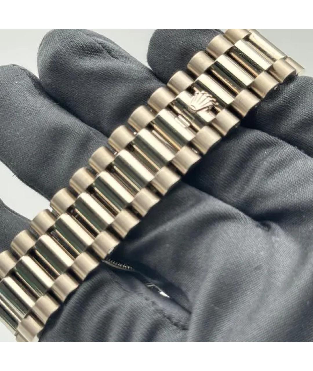 ROLEX Черные часы из белого золота, фото 5
