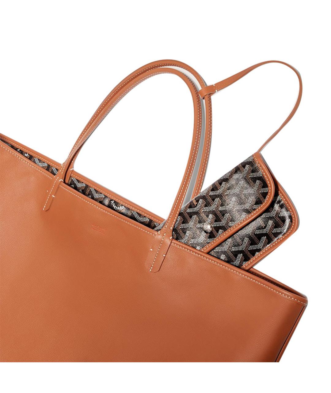 GOYARD Черная кожаная сумка тоут, фото 9
