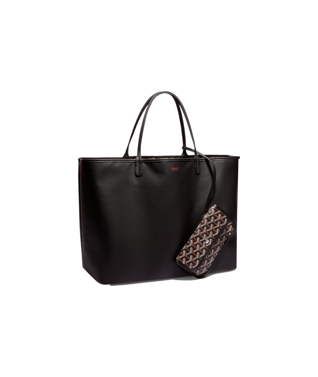 GOYARD Черная кожаная сумка тоут, фото 10