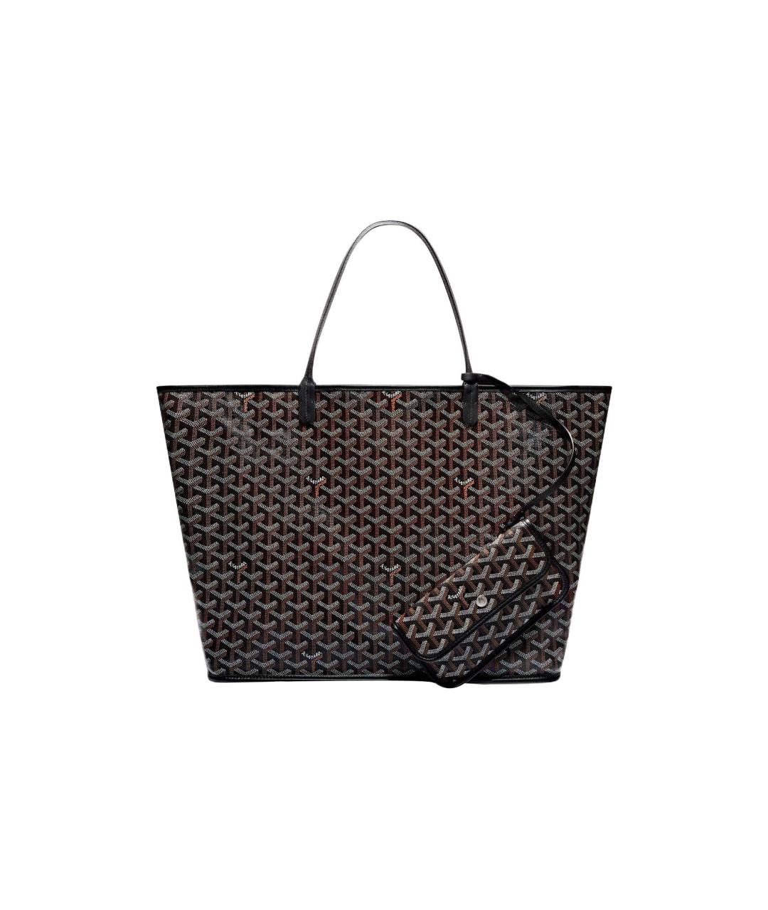 GOYARD Черная кожаная сумка тоут, фото 2