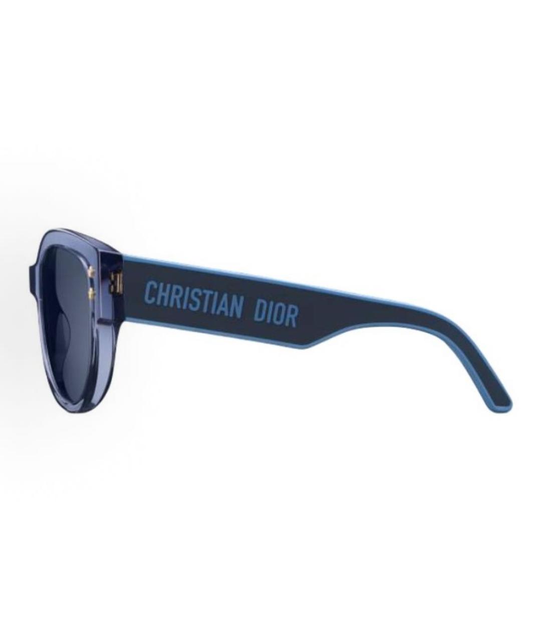 CHRISTIAN DIOR Темно-синие пластиковые солнцезащитные очки, фото 3