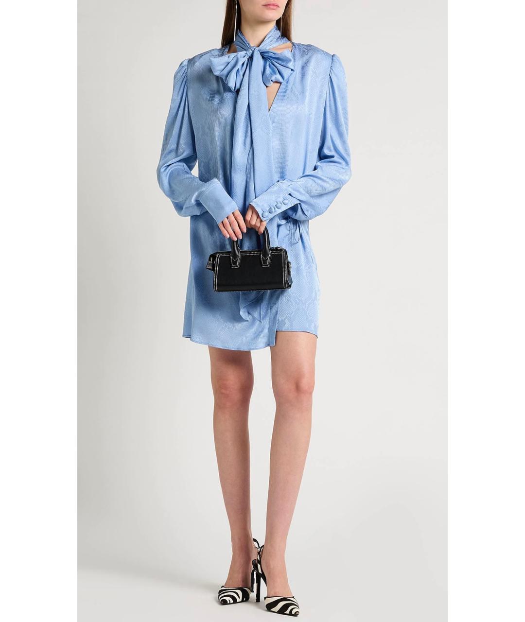 BALMAIN Голубое коктейльное платье, фото 2