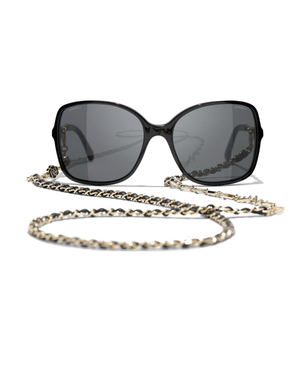 CHANEL Черные металлические солнцезащитные очки, фото 2