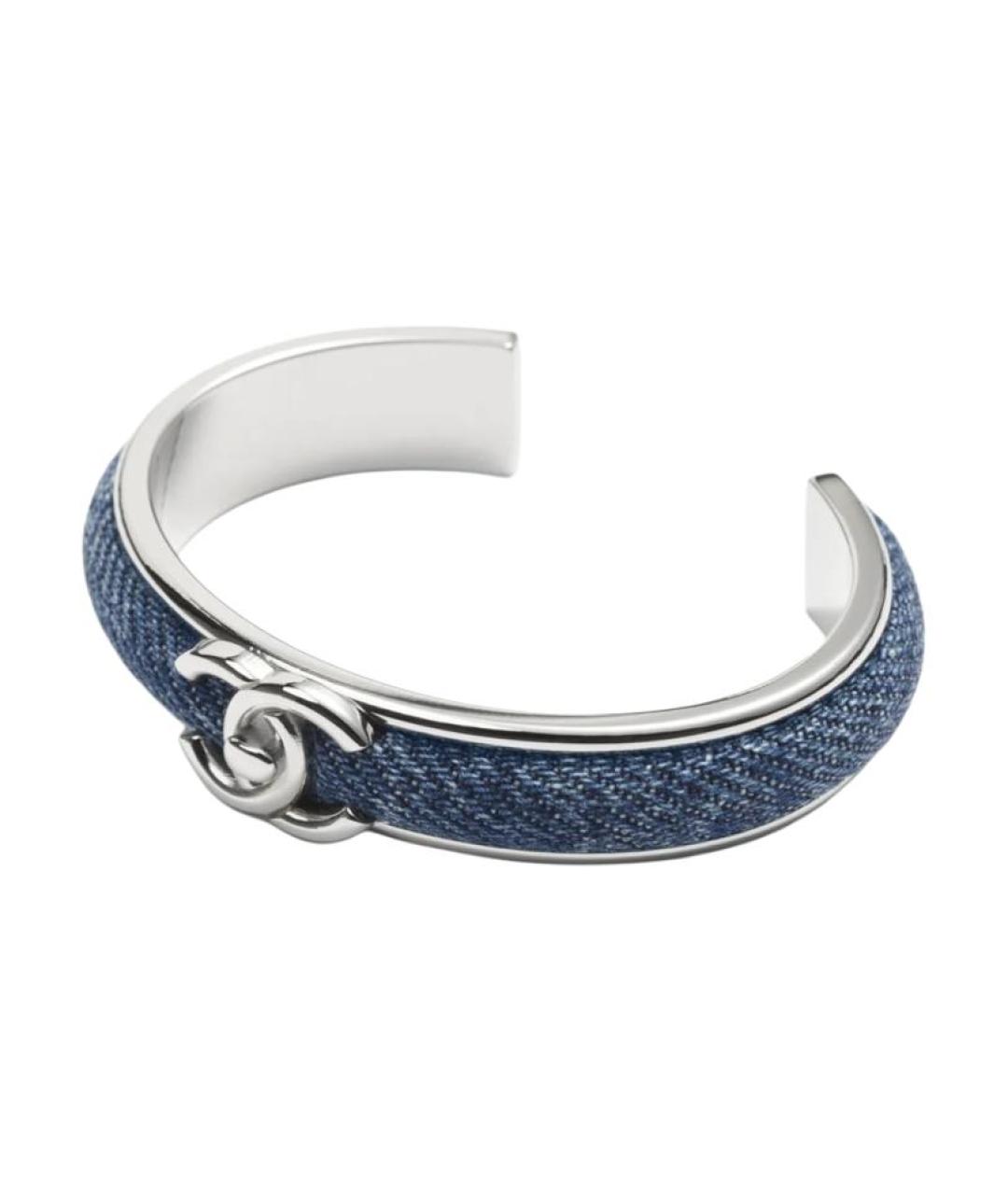 CHANEL Синий металлический браслет, фото 2