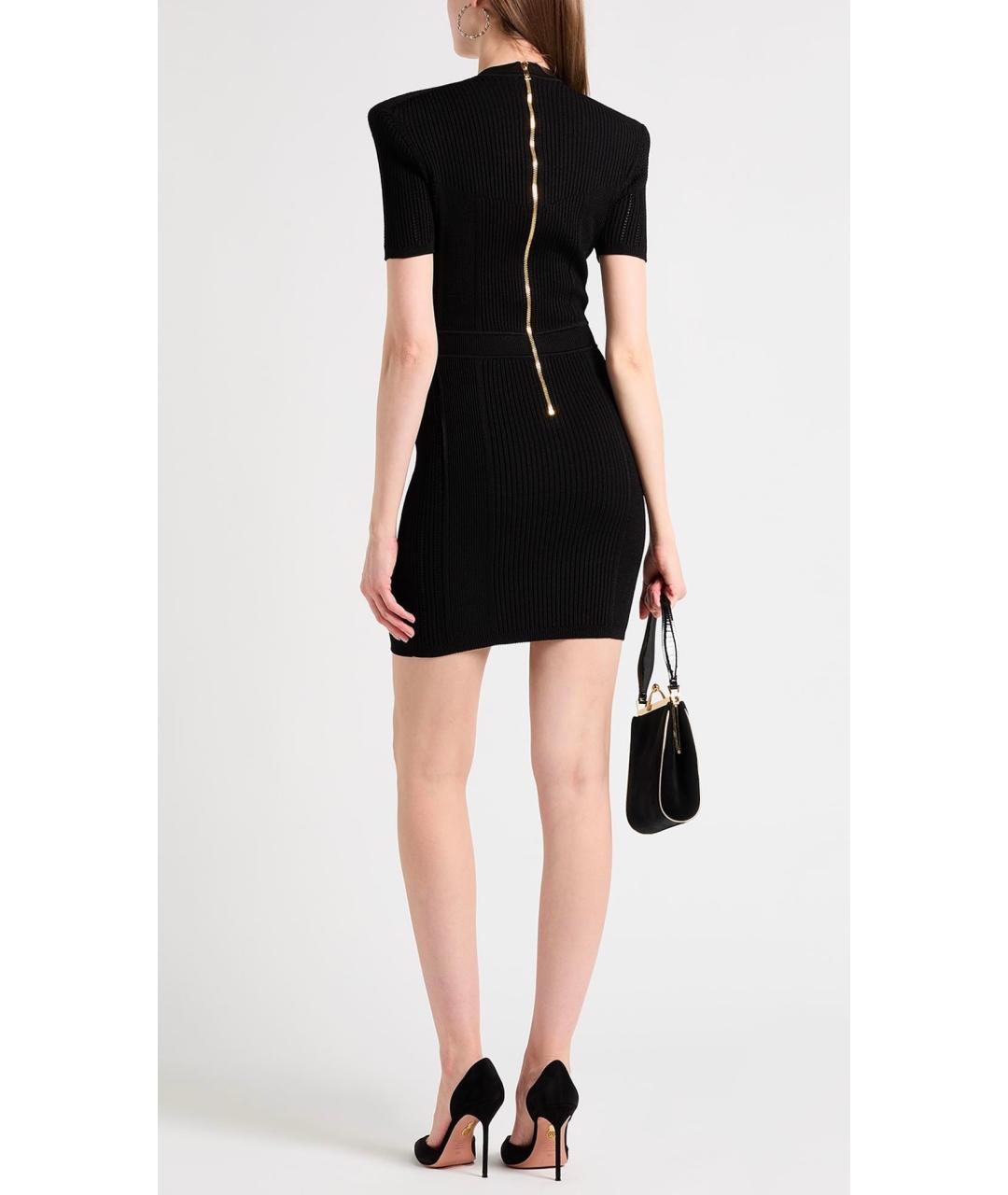 BALMAIN Черное коктейльное платье, фото 9