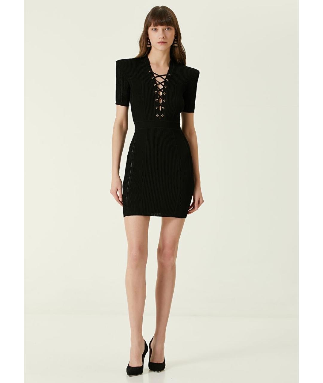 BALMAIN Черное коктейльное платье, фото 4
