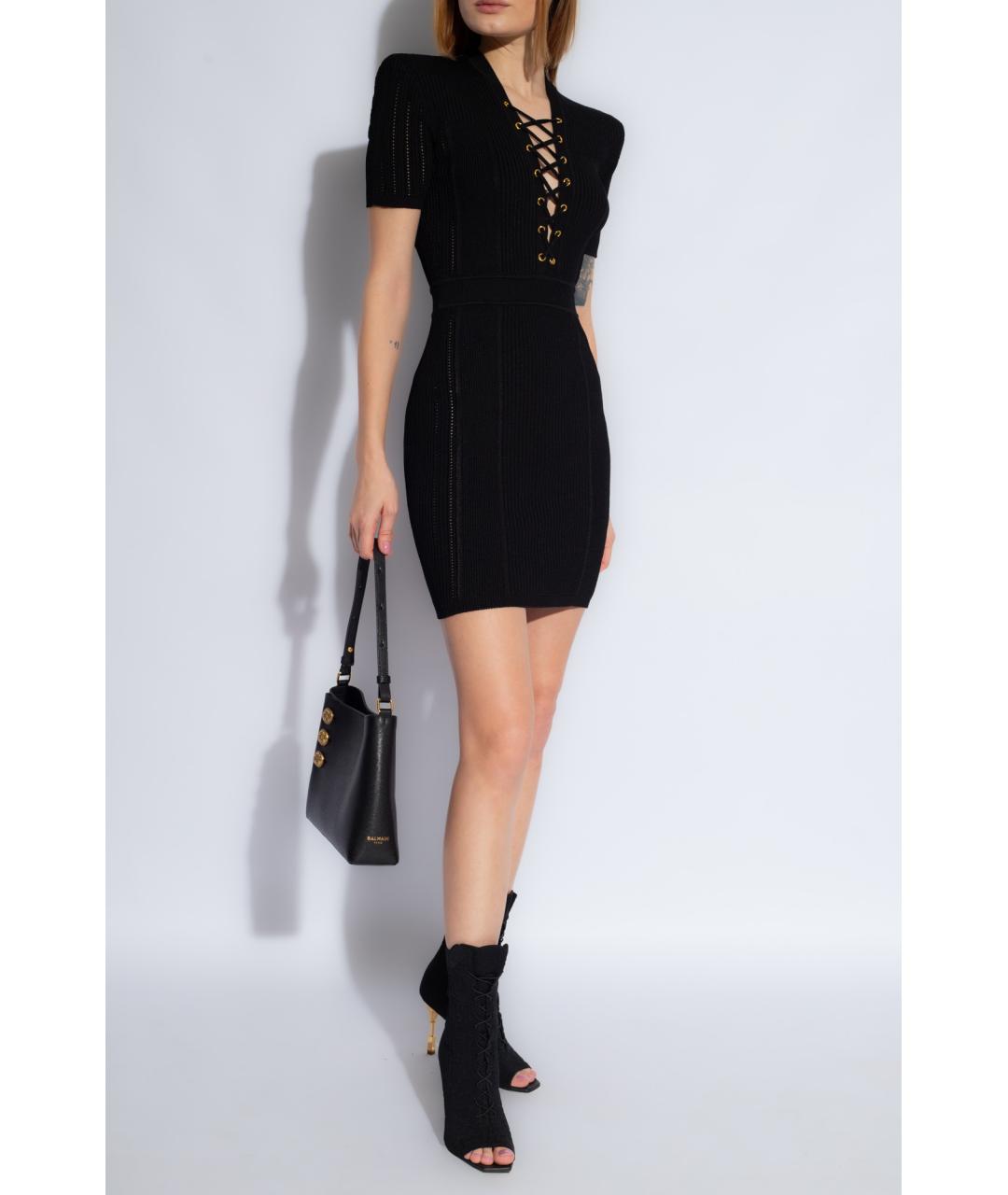 BALMAIN Черное коктейльное платье, фото 8